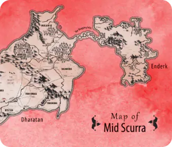 Map of Scurra in In All Jest Book 2